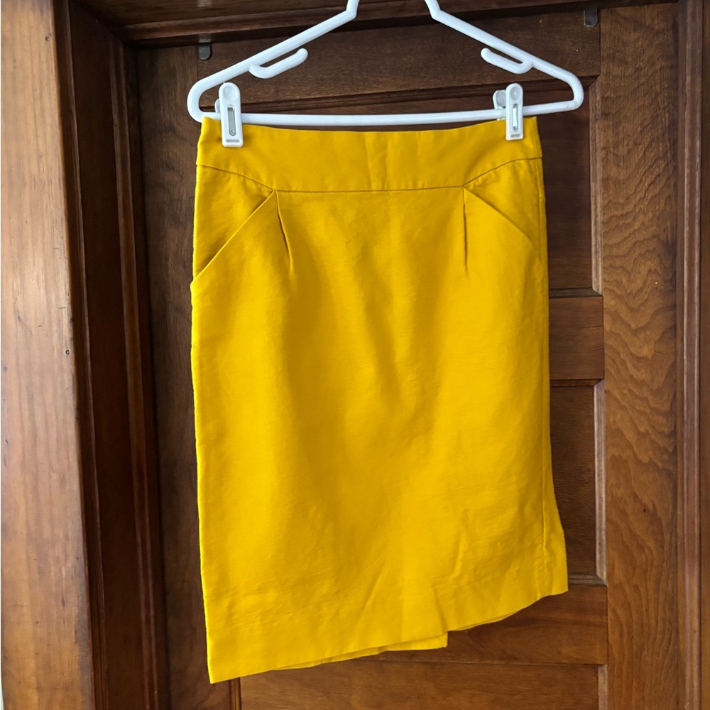 J. Crew Vibrant Yellow Pencil Skirt